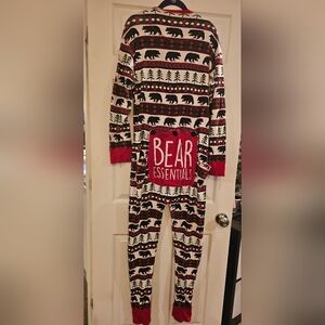 Lazy One Bear Essentials Pajamas - Red and Black
